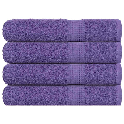 Asciugamani 4 pz Viola 100x200 cm 360 g/mÂ² 100% Cotone