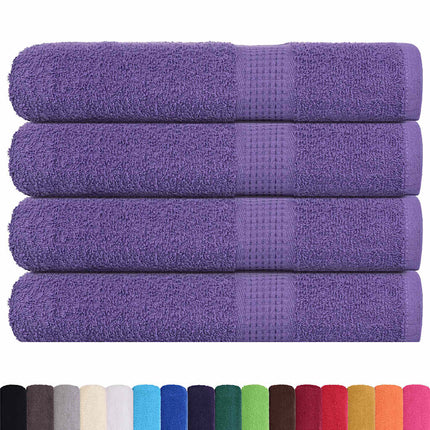 Asciugamani 4 pz Viola 100x200 cm 360 g/mÂ² 100% Cotone