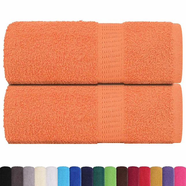 Asciugamani Ospiti 2 pz Arancioni 30x50 cm 360 g/mÂ² 100% Cotone