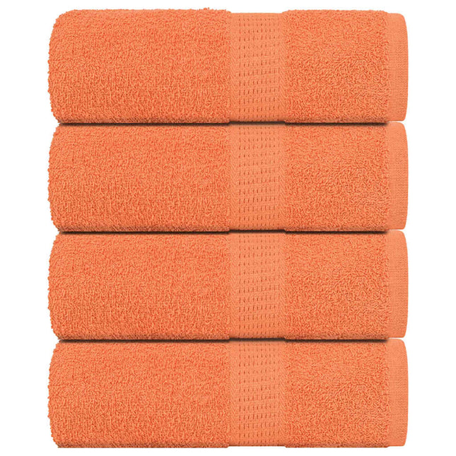 Asciugamani Ospiti 4 pz Arancioni 30x50 cm 360 g/mÂ² 100% Cotone