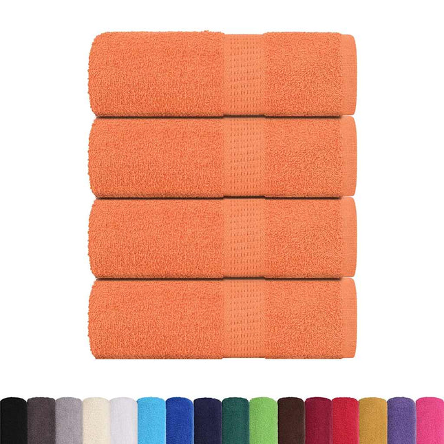 Asciugamani Ospiti 4 pz Arancioni 30x50 cm 360 g/mÂ² 100% Cotone