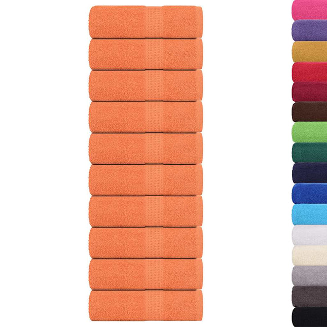 Asciugamani Ospiti 10 pz Arancioni 30x50cm 360 g/mÂ² 100% Cotone
