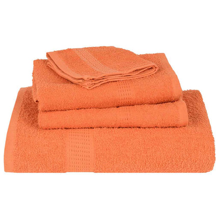 Asciugamani Sauna 4 pz Arancioni 80x200cm 360g/mÃƒâ€šÃ‚Â² 100% Cotone