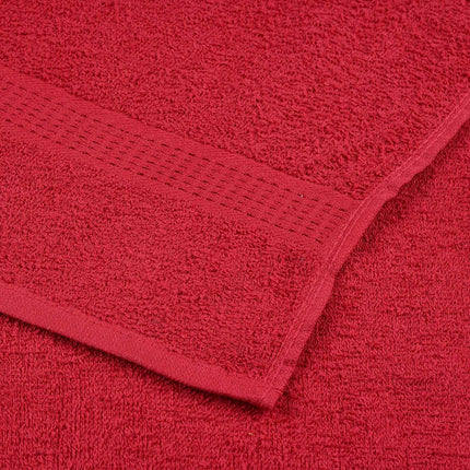 Asciugamani Ospiti 4 pz Rossi 30x50 cm 360 g/mÃ‚Â² 100% Cotone