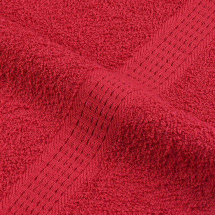 Asciugamani Ospiti 4 pz Rossi 30x50 cm 360 g/mÃ‚Â² 100% Cotone