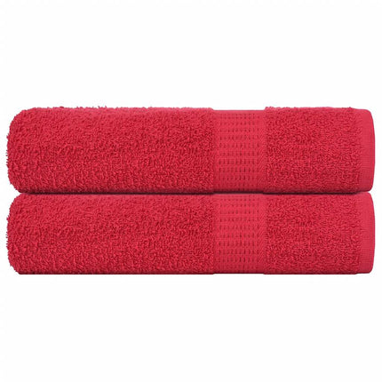 Asciugamani 2 pz Rossi 50x100 cm 360 g/mÃƒâ€šÃ‚Â² 100% Cotone