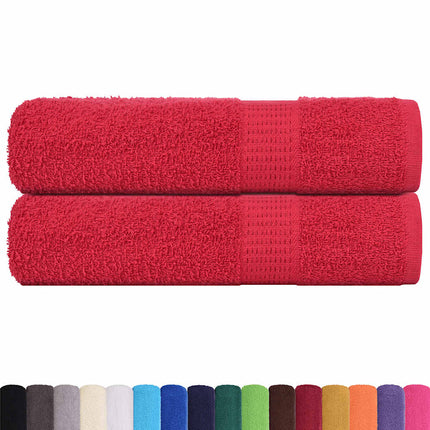 Asciugamani 2 pz Rossi 50x100 cm 360 g/mÃƒâ€šÃ‚Â² 100% Cotone