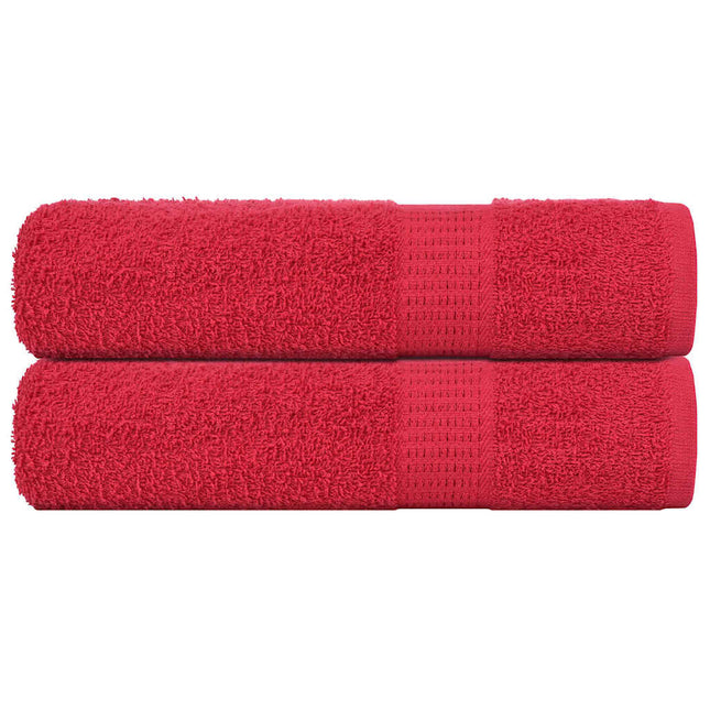 Asciugamani Doccia 2 pz Rossi 70x140 cm 360 g/mÂ² 100% Cotone