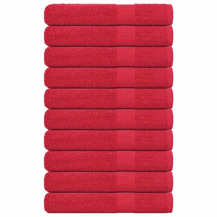 Asciugamani per Sauna 10 pz Rossi 80x200cm 360 g/mÃƒâ€šÃ‚Â² 100% Cotone