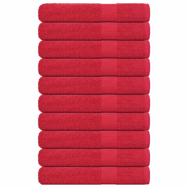 Asciugamani per Sauna 10 pz Rossi 80x200cm 360 g/mÃ‚Â² 100% Cotone