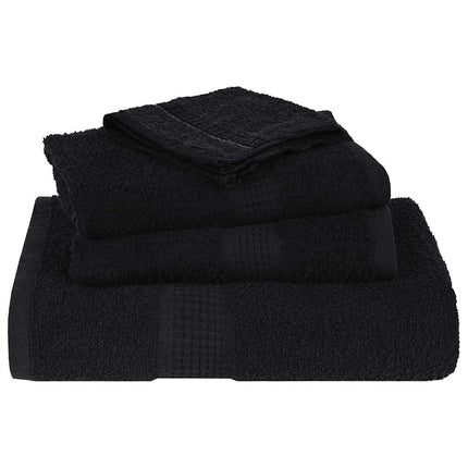 Asciugamani per Sapone 4 pz Neri 30x30 cm 360 g/mÃƒâ€šÃ‚Â² 100% Cotone
