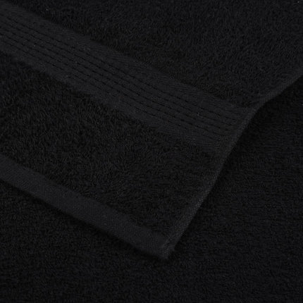 Asciugamani per Sapone 10 pz Neri 30x30 cm 360 g/mÂ² 100% Cotone
