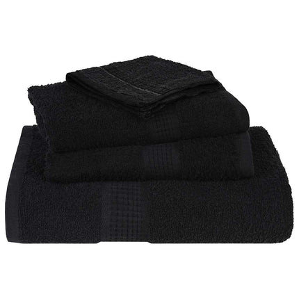 Asciugamani Ospiti 4 pz Neri 30x50 cm 360 g/mÂ² 100% Cotone