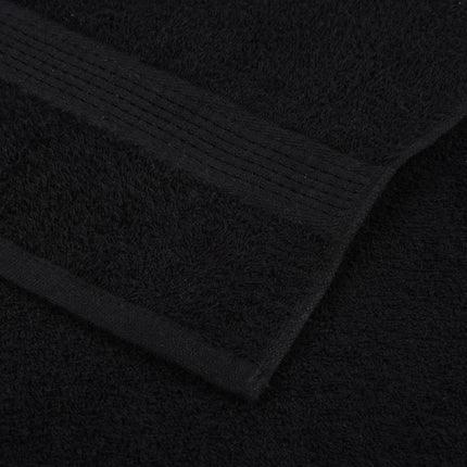 Asciugamani 10 pz Neri 50x100 cm 360 g/mÃ‚Â² 100% Cotone