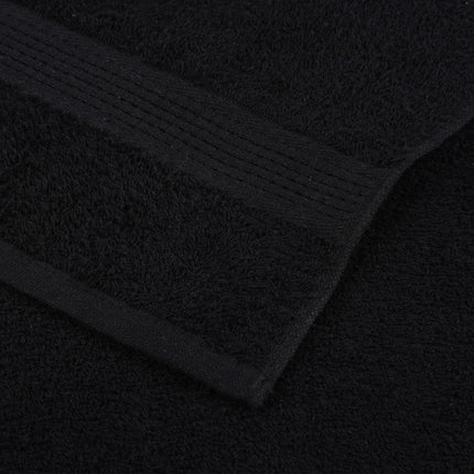 Asciugamani Doccia 2 pz Neri 70x140 cm 360 g/mÂ² 100% Cotone