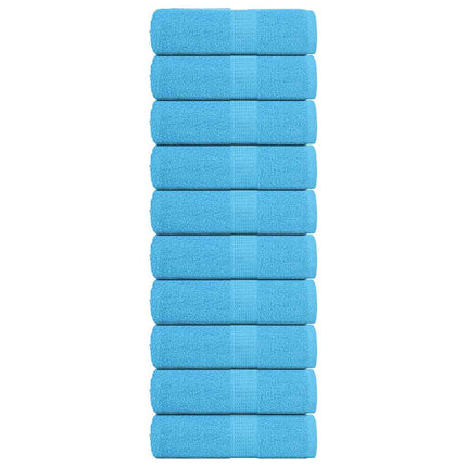 Asciugamani Sapone 10 pz Turchesi 30x30 cm 360 g/mÃƒÆ’Ã¢â‚¬Å¡Ãƒâ€šÃ‚Â² 100% Cotone