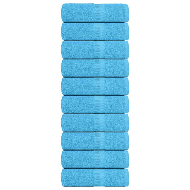 Asciugamani Sapone 10 pz Turchesi 30x30 cm 360 g/mÃƒâ€šÃ‚Â² 100% Cotone
