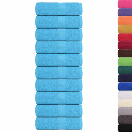 Asciugamani Sapone 10 pz Turchesi 30x30 cm 360 g/mÃƒÆ’Ã¢â‚¬Å¡Ãƒâ€šÃ‚Â² 100% Cotone