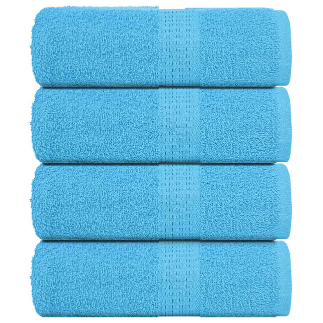 Asciugamani Ospiti 4 pz Turchesi 30x50 cm 360 g/mÃ‚Â² 100% Cotone