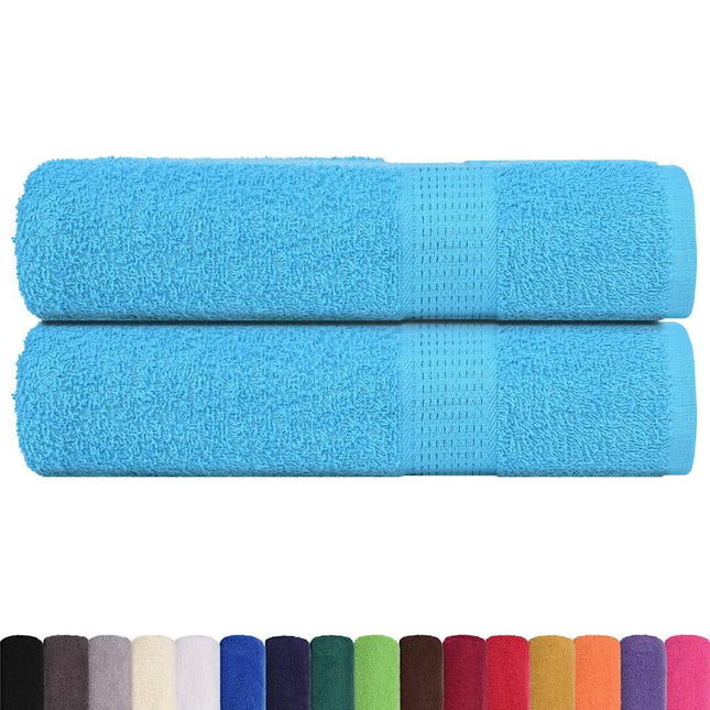 Asciugamani Doccia 2 pz Turchesi 70x140 cm 360 g/mÃƒâ€šÃ‚Â² 100% Cotone