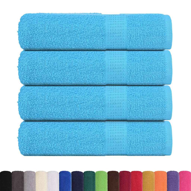 Asciugamani Doccia 4 pz Turchesi 70x140 cm 360 g/mÃ‚Â² 100% Cotone