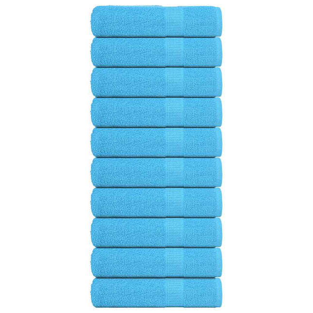Asciugamani Doccia 10 pz Turchesi 70x140cm 360 g/mÃ‚Â² 100% Cotone