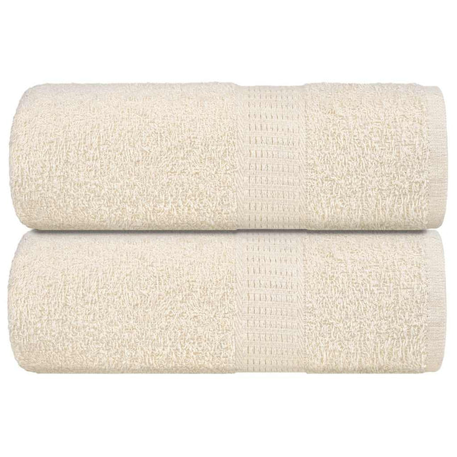 Asciugamani per Sapone 2 pz Crema 30x30 cm 360 g/mÃ‚Â² 100% Cotone