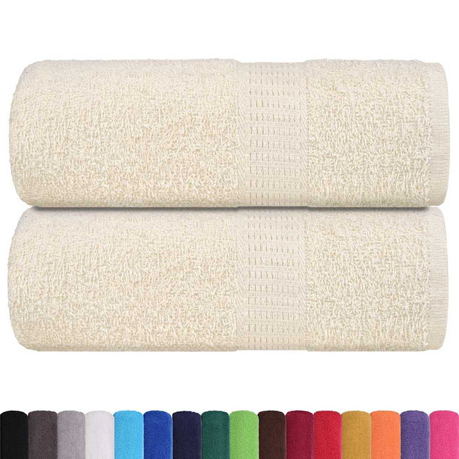 Asciugamani per Sapone 2 pz Crema 30x30 cm 360 g/mÃ‚Â² 100% Cotone