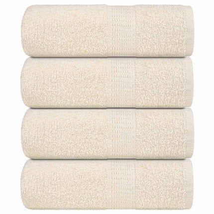 Asciugamani per Sapone 4 pz Crema 30x30 cm 360 g/mÃƒâ€šÃ‚Â² 100% Cotone