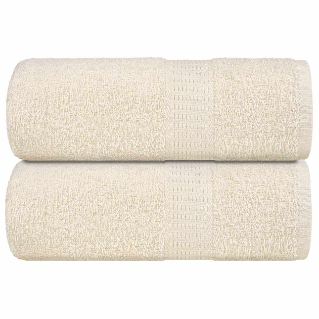 Asciugamani Ospiti 2 pz Crema 30x50 cm 360 g/mÃ‚Â² 100% Cotone