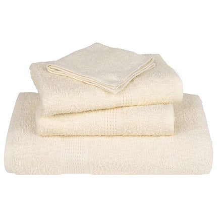 Asciugamani da Bagno 2 pz Crema 100x150 cm 360 g/mÃ‚Â² 100% Cotone