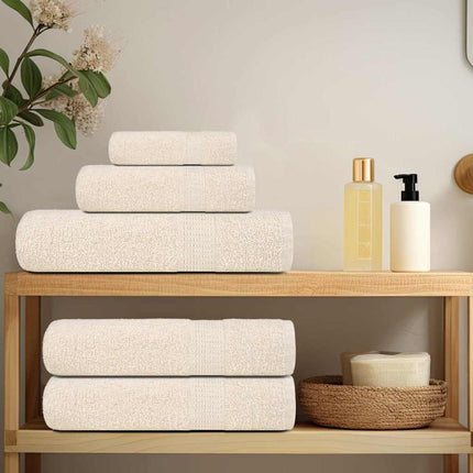 Asciugamani per Sauna 2 pz Crema 80x200 cm 360 g/mÃƒâ€šÃ‚Â² 100% Cotone