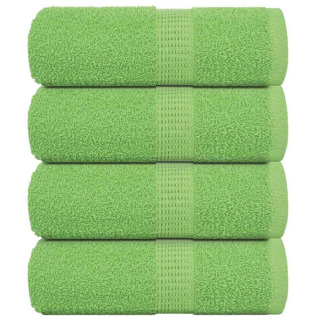Asciugamani per Sapone 4 pz Verde Mela 30x30 cm 360 g/mÃ‚Â² Cotone