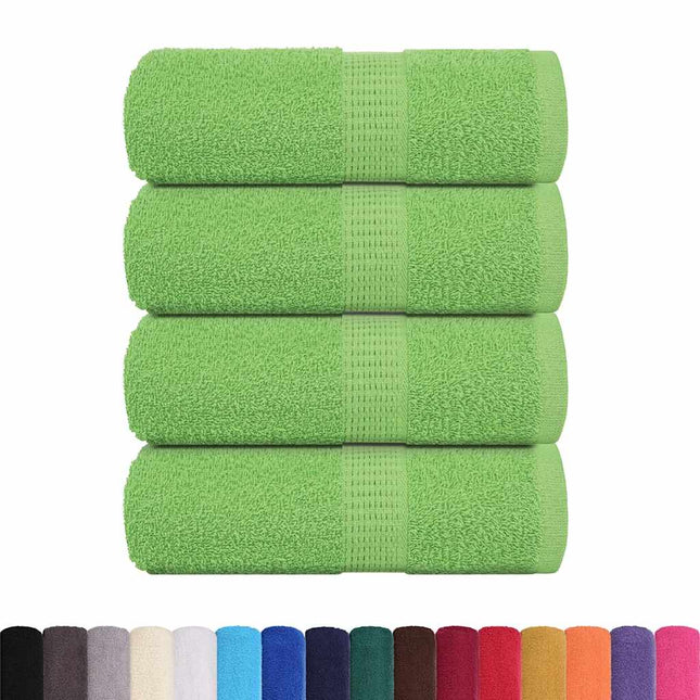 Asciugamani per Sapone 4 pz Verde Mela 30x30 cm 360 g/mÃ‚Â² Cotone