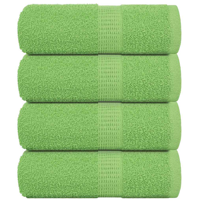 Asciugamani Ospiti 4 pz Verde Mela 30x50 cm 360 g/mÃ‚Â² Cotone