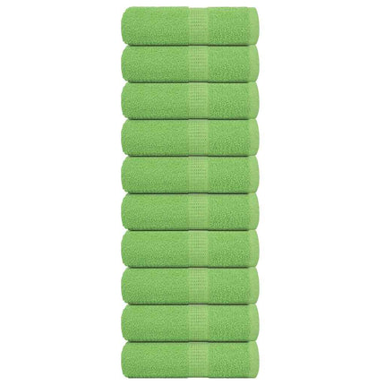 Asciugamani Ospiti 10 pz Verde Mela 30x50 cm 360 g/mÃ‚Â² Cotone