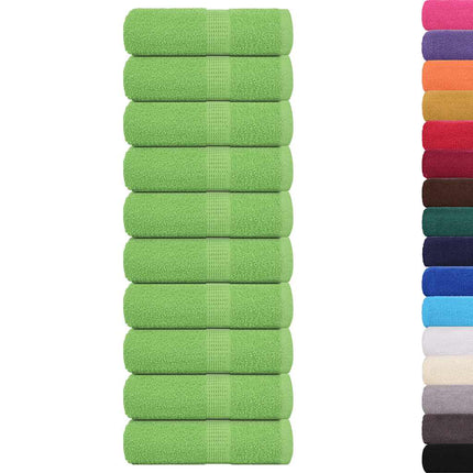 Asciugamani Ospiti 10 pz Verde Mela 30x50 cm 360 g/mÃ‚Â² Cotone