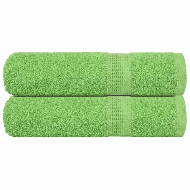 Asciugamani Doccia 2 pz Verde Mela 70x140cm 360g/mÂ² 100% Cotone