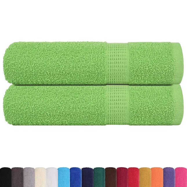Asciugamani Doccia 2 pz Verde Mela 70x140cm 360g/mÂ² 100% Cotone