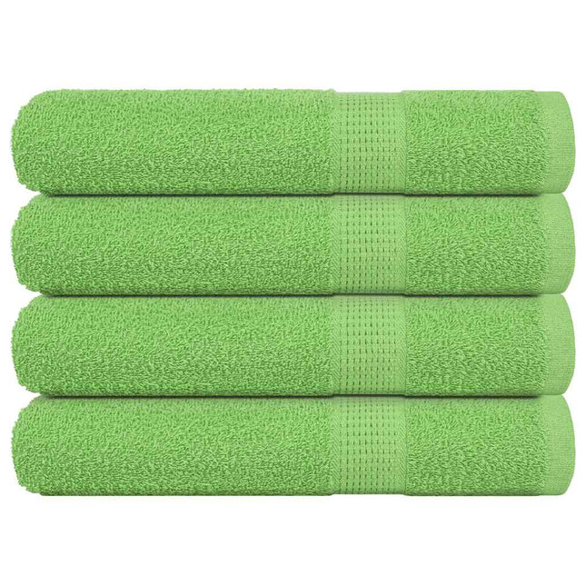 Asciugamani per Sauna 4 pz Verde Mela 80x200 cm 360 g/mÃ‚Â² Cotone