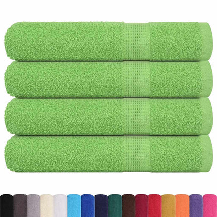 Asciugamani per Sauna 4 pz Verde Mela 80x200 cm 360 g/mÃƒâ€šÃ‚Â² Cotone