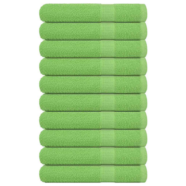 Asciugamani per Sauna 10 pz Verde Mela 80x200cm 360 g/mÃ‚Â² Cotone