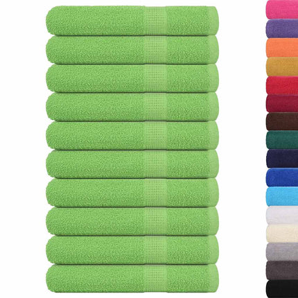 Asciugamani per Sauna 10 pz Verde Mela 80x200cm 360 g/mÃƒâ€šÃ‚Â² Cotone