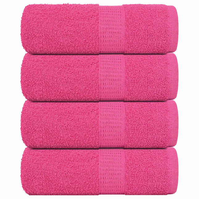 Asciugamani per Sapone 4 pz Rosa 30x30 cm 360 g/mÃ‚Â² 100% Cotone