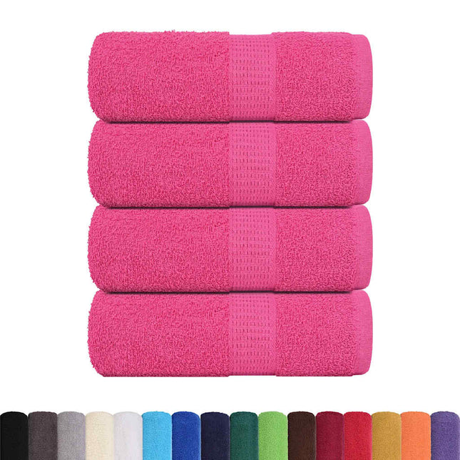 Asciugamani per Sapone 4 pz Rosa 30x30 cm 360 g/mÃ‚Â² 100% Cotone