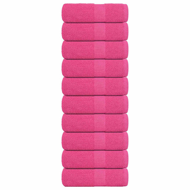 Asciugamani per Sapone 10 pz Rosa 30x30 cm 360 g/mÃ‚Â² 100% Cotone