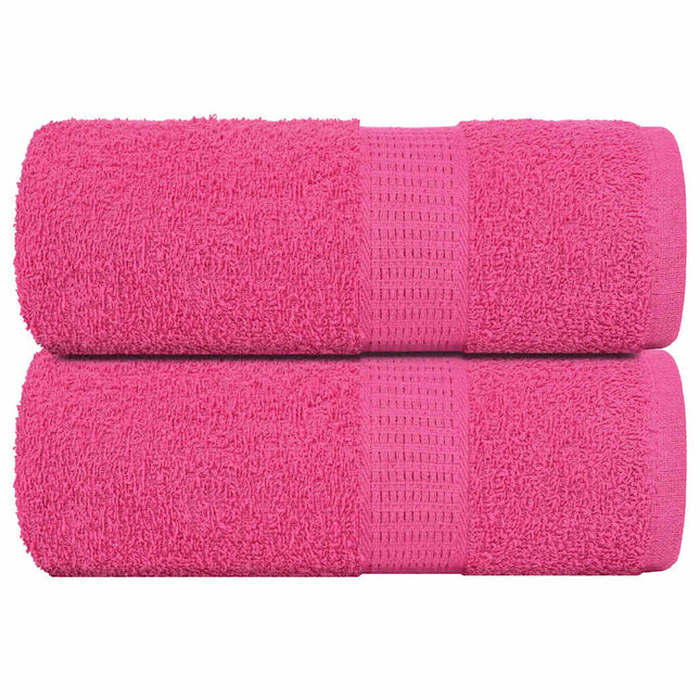 Asciugamani Ospiti 2 pz Rosa 30x50 cm 360 g/mÃ‚Â² 100% Cotone