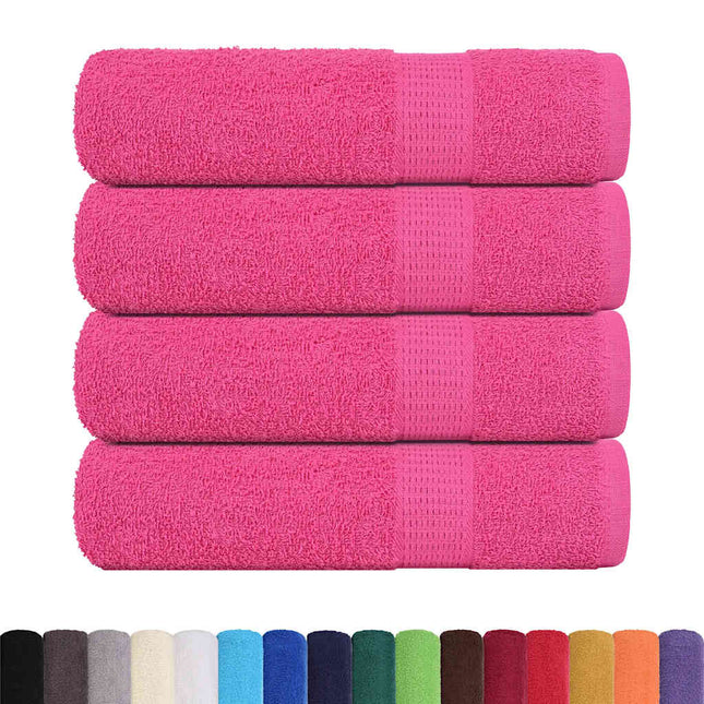 Asciugamani Doccia 4 pz Rosa 70x140 cm 360 g/mÃ‚Â² 100% Cotone