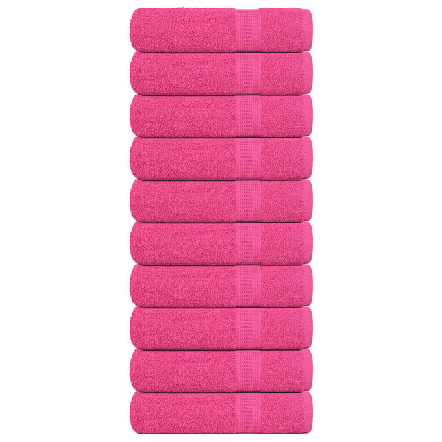 Asciugamani Doccia 10 pz Rosa 70x140 cm 360 g/mÃ‚Â² 100% Cotone