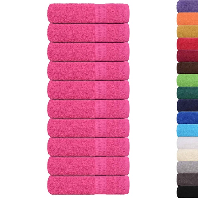 Asciugamani Doccia 10 pz Rosa 70x140 cm 360 g/mÃ‚Â² 100% Cotone